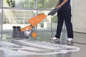 Commercial floor cleaning